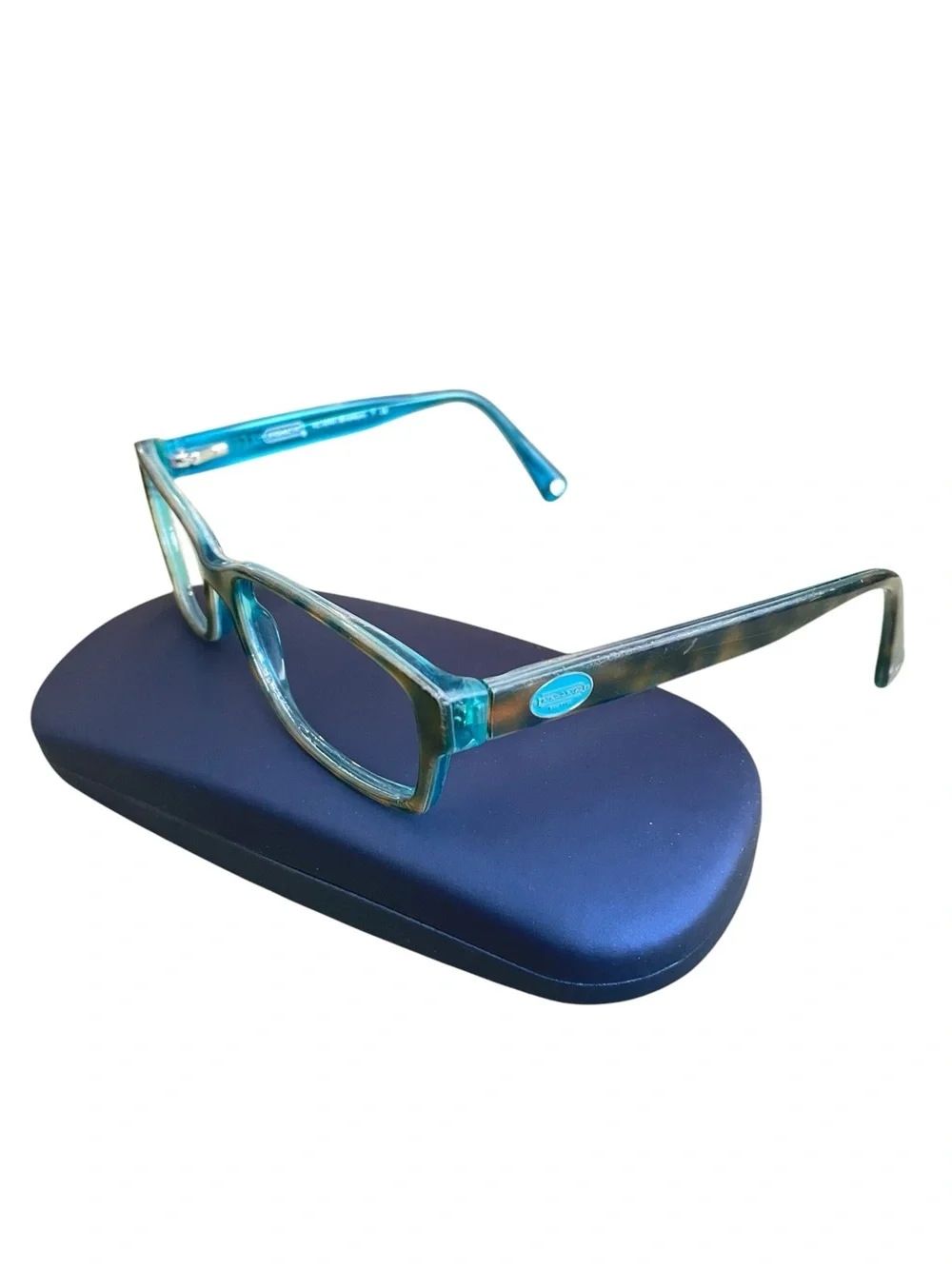 Coach HC 6040 Brooklyn Women's Dark Tortoise & Teal Eyewear Frames & Case
